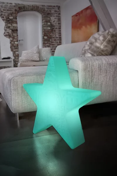 8 Seasons Design Dekoleuchte Shining Star Merry Christmas LED RGB weiß 60 cm