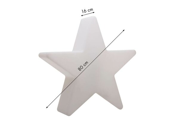8 Seasons Design Dekoleuchte Shining Star LED RGB 80 cm