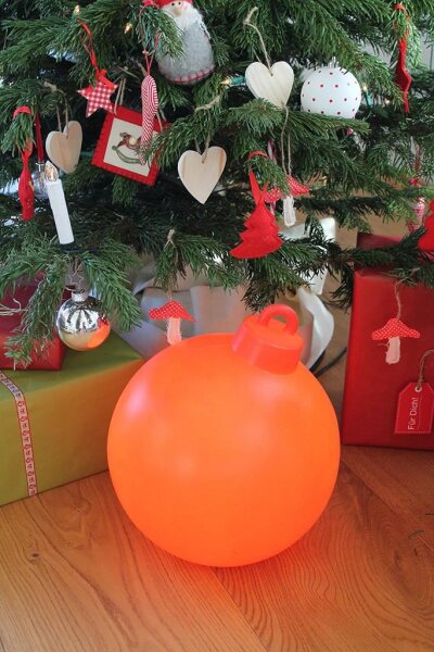 8 Seasons Design Dekoleuchte Shining Christmas Ball rot