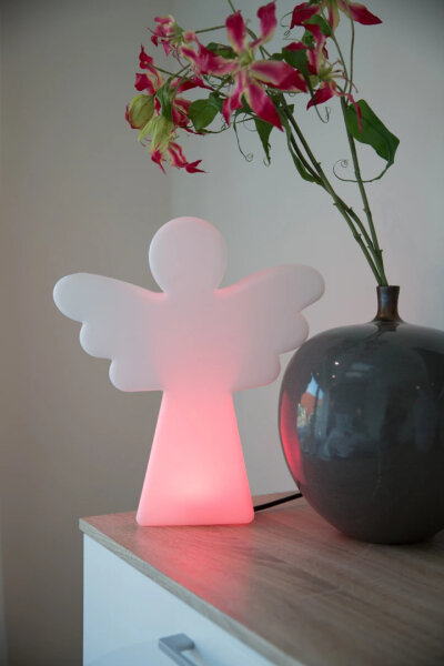 8 Seasons Design Dekoleuchte Shining Angel LED RGB 40 cm weiß