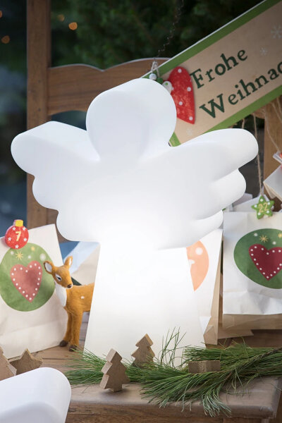 8 Seasons Design Dekoleuchte Shining Angel LED RGB 40 cm weiß