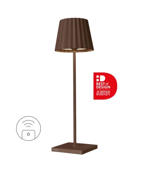 Sompex Troll RC rost Akku LED Tischleuchte