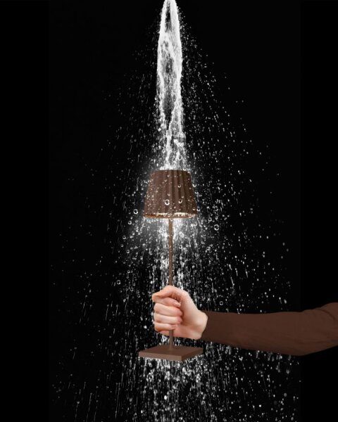 Sompex Troll RC rost Akku LED Tischleuchte