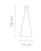 Sompex Weihnachtsbaum Tischleuchte Glamor silber Batteriebetrieben 28 cm