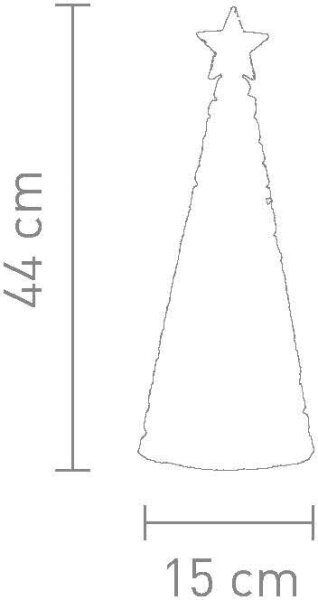 Sompex Weihnachtsbaum Tischleuchte Glamor silber Batteriebetrieben 44 cm