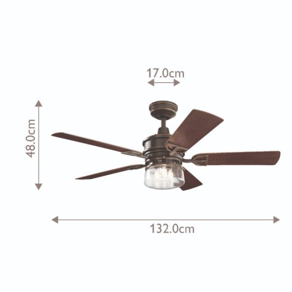 Design Deckenventilator Lyndon Patio Outdoor 132 cm LED