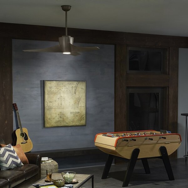 Design Deckenventilator Phree 142 cm LED dimmbar Nickel