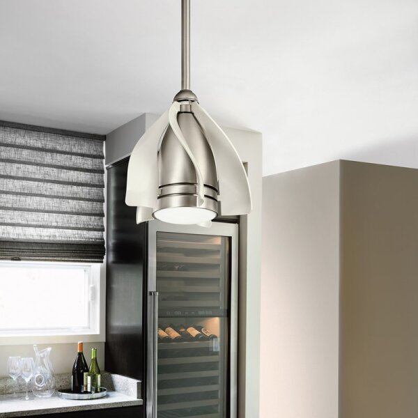 Design Deckenventilator Terna 38 cm LED dimmbar Nickel