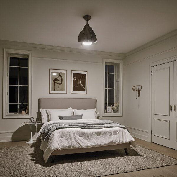 Design Deckenventilator Terna 38 cm LED dimmbar Nickel