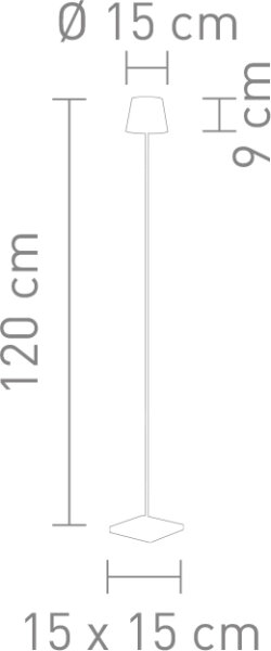 Sompex Troll 2.0 orange Akku LED Outdoorstehleuchte