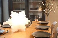 8 Seasons Design Dekoleuchte Shining Crystal 40 cm weiß