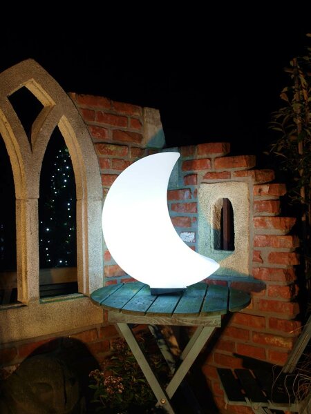 8 Seasons Design Dekoleuchte Shining Moon LED RGB 60 cm weiß