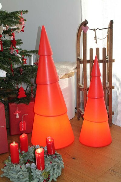 8 Seasons Design Dekoleuchte Shining Tree rund 55 cm rot