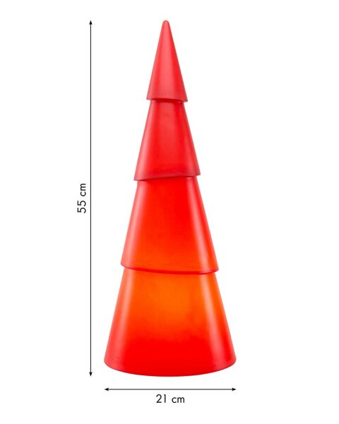 8 Seasons Design Dekoleuchte Shining Tree rund 55 cm rot