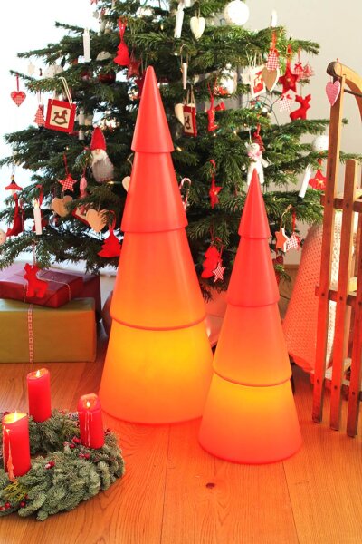 8 Seasons Design Dekoleuchte Shining Tree rund 100 cm rot