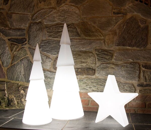 8 Seasons Design Dekoleuchte Shining Tree LED RGB rund 100 cm weiß