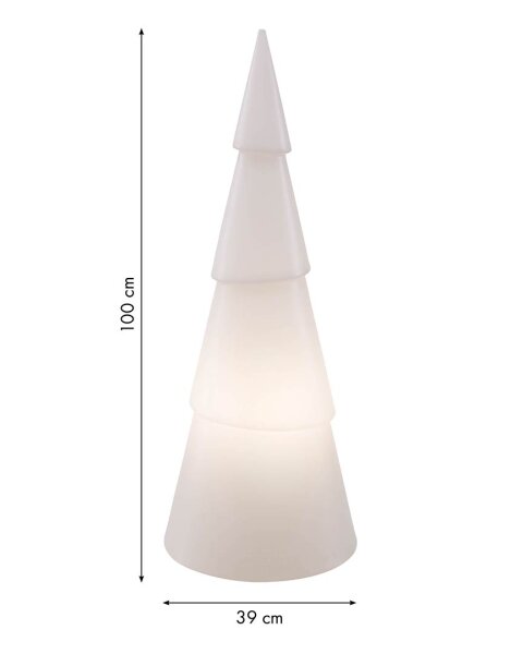 8 Seasons Design Dekoleuchte Shining Tree LED RGB rund 100 cm weiß