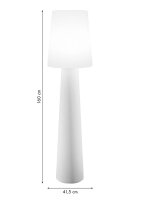 8 Seasons Design Stehleuchte No. 1 LED RGB 160 cm weiss