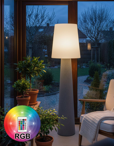 8 Seasons Design Stehleuchte No. 1 LED RGB 160 cm stein