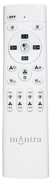 Mantra Nature Deckenventilator LED Fernbedienung dimmbar schwarz buche