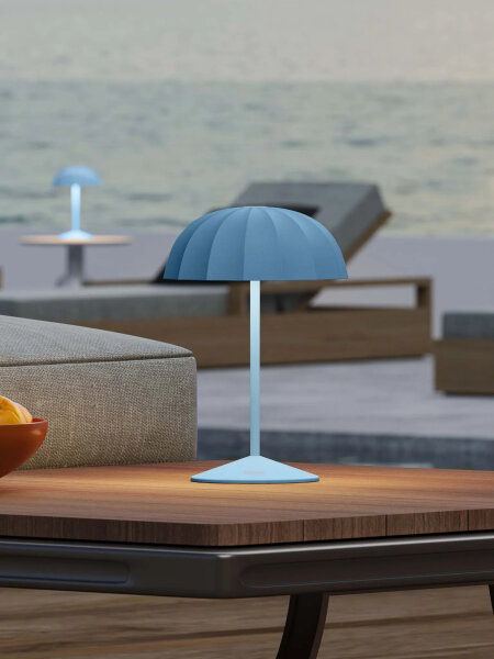 Sompex Ombrellino Akku LED Tischleuchte blau