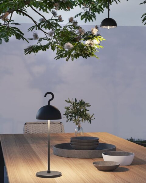 Sompex Hook Akku LED Tischleuchte schwarz