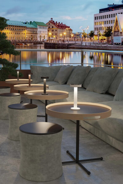 Sompex Boro Akku LED Tischleuchte rost