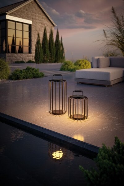 Villeroy & Boch Bangkok Akku Outdoor-Laterne 33 cm schwarz