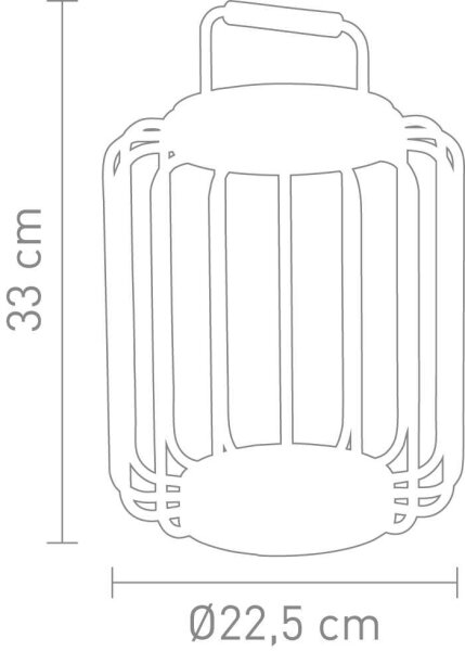 Villeroy & Boch Bangkok Akku Outdoor-Laterne 33 cm schwarz