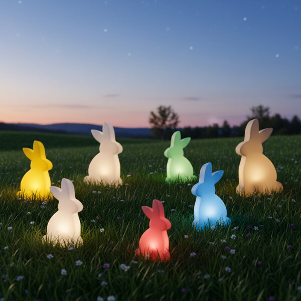 8 Seasons Design Shining Rabbit LED RGB 50 cm weiß