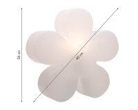 8 Seasons Design Motivleuchte Shining Flower 40 cm weiß