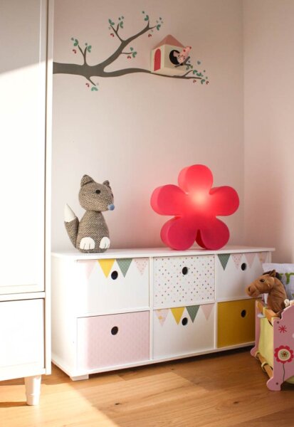 8 Seasons Design Motivleuchte Shining Flower 40 cm pink