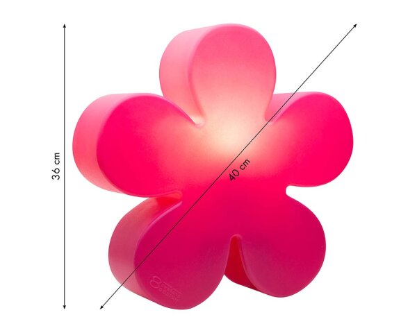8 Seasons Design Motivleuchte Shining Flower 40 cm pink