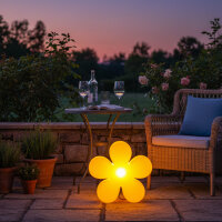 8 Seasons Design Motivleuchte Shining Flower 40 cm gelb