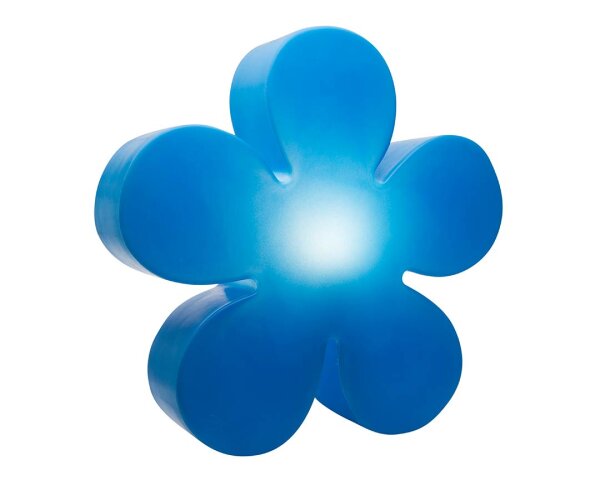 8 Seasons Design Motivleuchte Shining Flower 40 cm blau