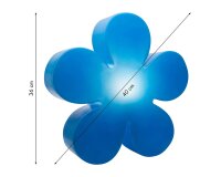 8 Seasons Design Motivleuchte Shining Flower 40 cm blau