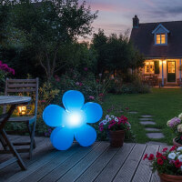 8 Seasons Design Motivleuchte Shining Flower 60 cm blau