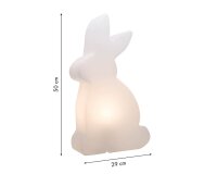 8 Seasons Design Shining Rabbit Solar 50 cm weiß