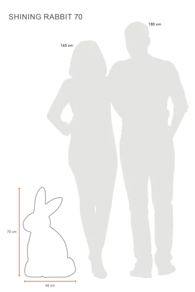 8 Seasons Design Shining Rabbit Solar 70 cm weiß