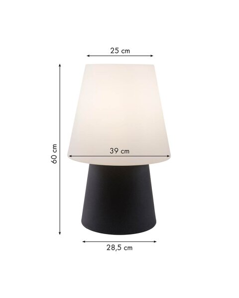 8 Seasons Design Tischleuchte No. 1 anthrazit LED RGB 60 cm
