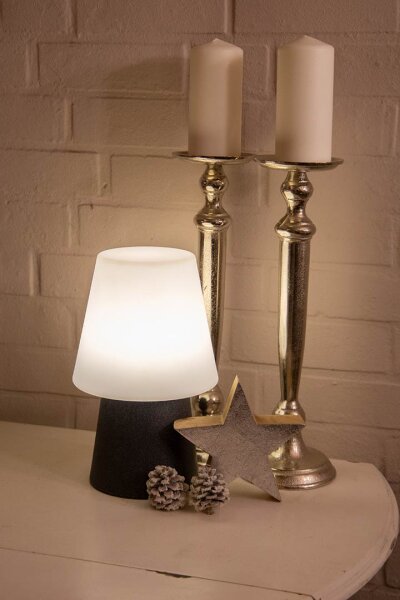 8 Seasons Design Akku Tischleuchte No. 1 anthrazit LED 30 cm