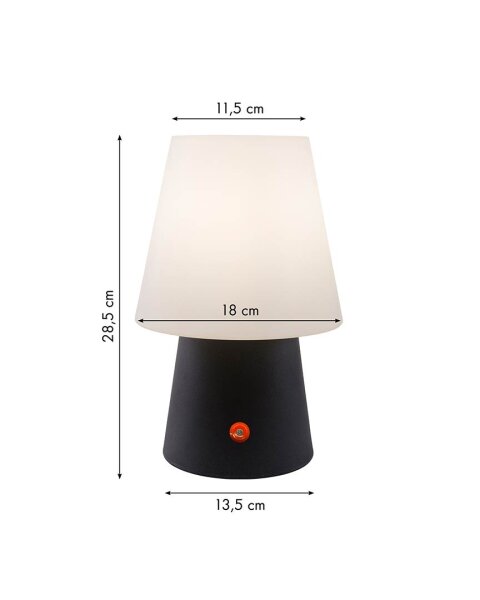 8 Seasons Design Akku Tischleuchte No. 1 anthrazit LED 30 cm