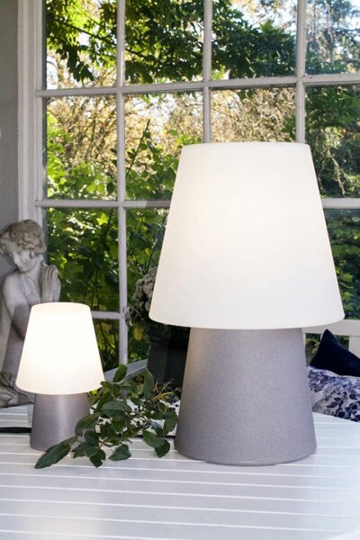 8 Seasons Design Akku Tischleuchte No. 1 grau LED 30 cm