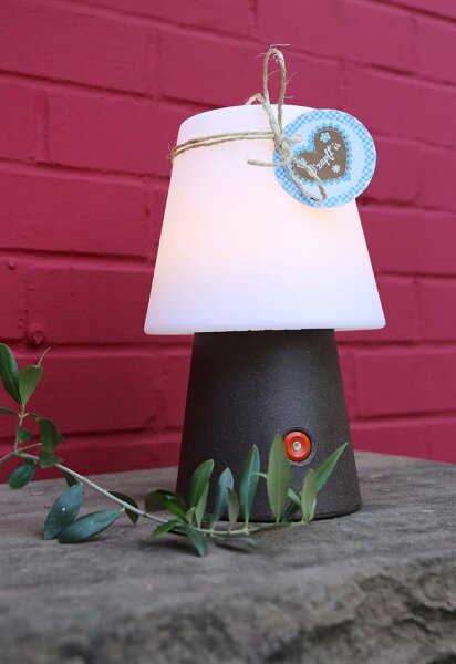 8 Seasons Design Akku Tischleuchte No. 1 braun LED 30 cm