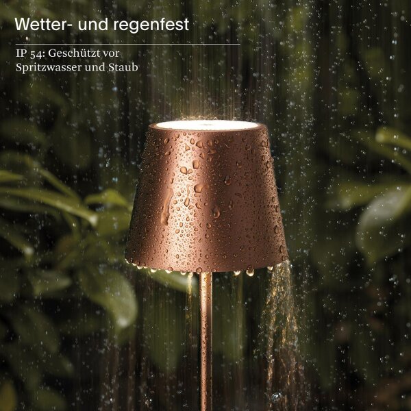 Sigor Nuindie 120 bronze rund Akku Stehleuchte LED