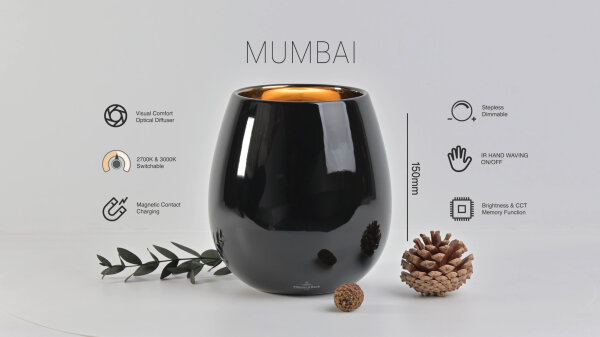 Villeroy & Boch Mumbai weiß Akku LED Tischleuchte