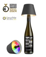 Sompex Top 2.0 anthrazit RGB Akkuleuchte Flaschenaufsatz