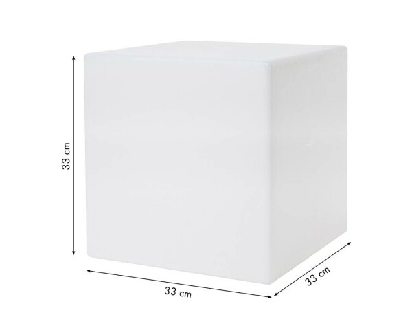8 seasons design Leuchtwürfel Shining Cube Solar 33 cm anthrazit