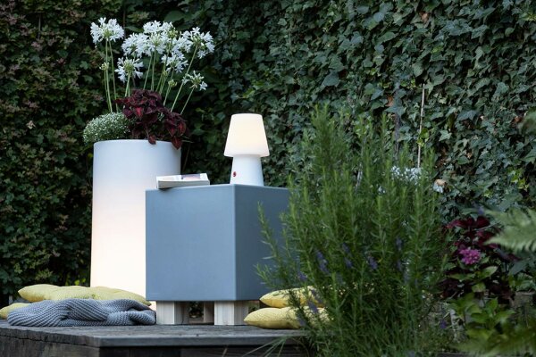 8 seasons design Leuchtwürfel Shining Cube Solar 33 cm grau