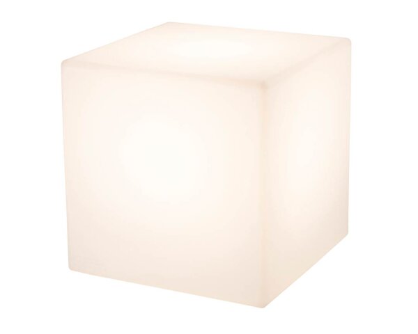 8 seasons design Leuchtwürfel Shining Cube Solar 43 cm weiß